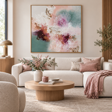 Whispering Plum Tides 125x125cm