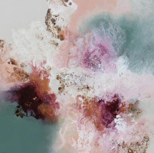 Whispering Plum Tides 125x125cm