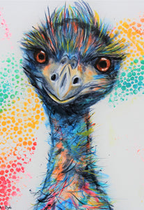 The Rainbow Emu A3 Print Free Shipping
